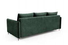 Kanapa BELISSA 216x91x98 cm sofa z funkcją spania z pojemnikiem BOUCLE zielona do salonu - Miniaturka zdjęcia nr 3