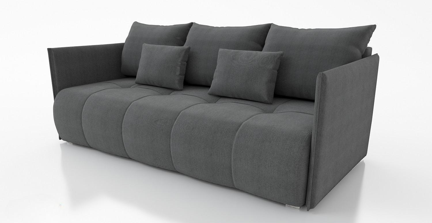 Kanapa Nessa 88x199x93 cm do salonu rozkładany z funkcją spania inari ciemnoszary