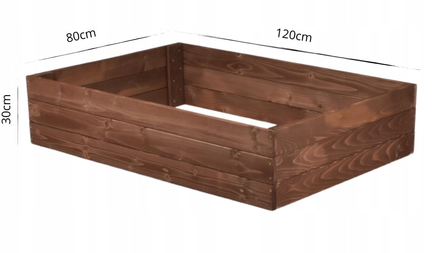 Warzywniak 30x80x120 cm drewniany zielnik inspekt skrzynia impregnowany nr. 7