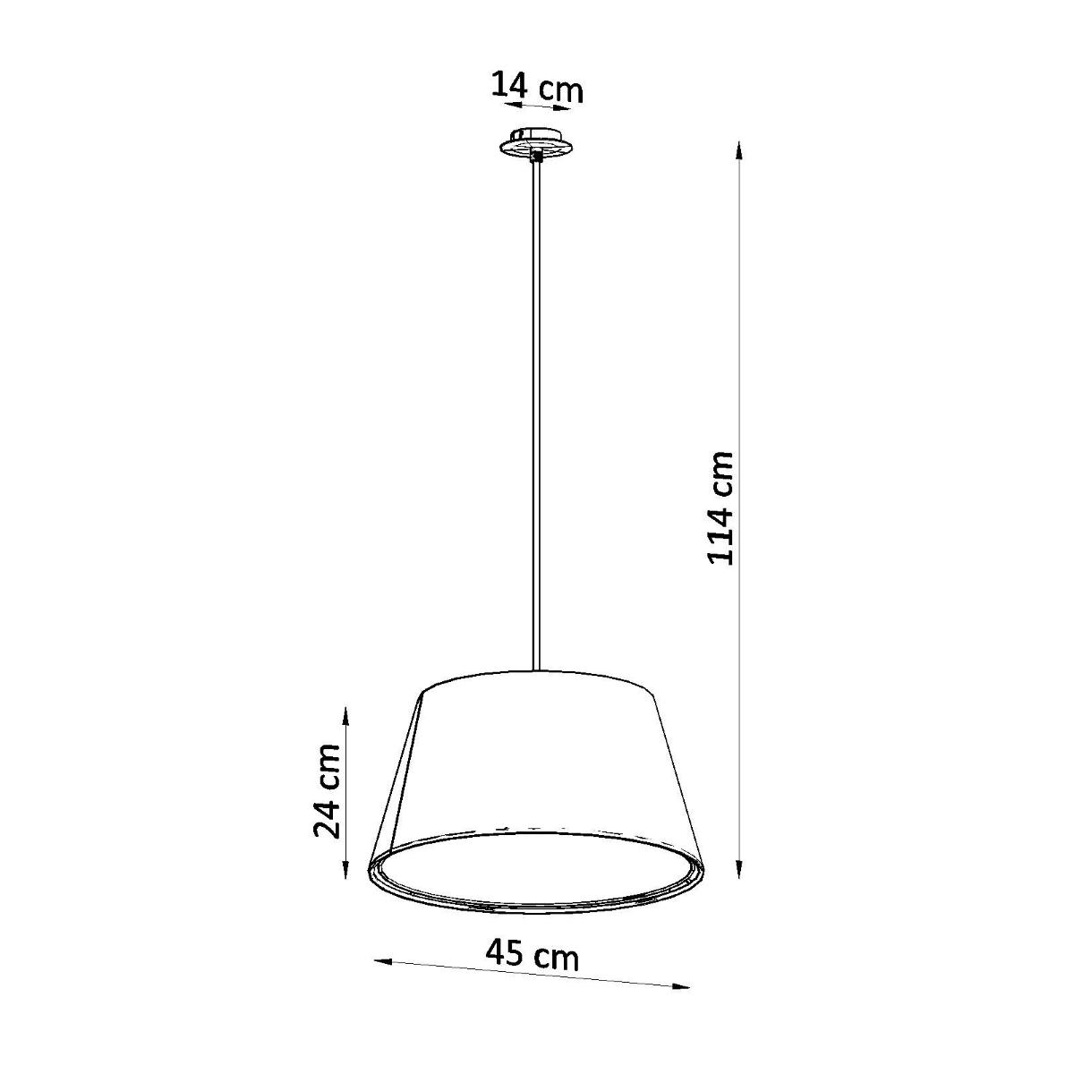 Żyrandol CONO 114x45x45cm biała lampa wisząca nowoczesna E27 do salonu  nr. 4