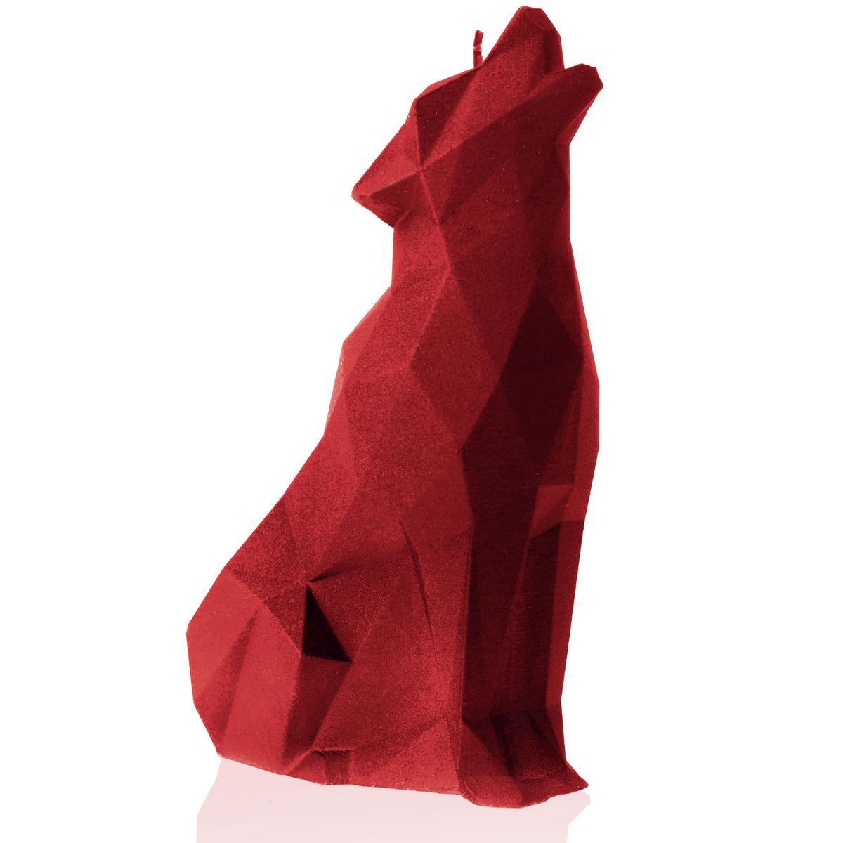 Świeca Wolf Low-Poly Red