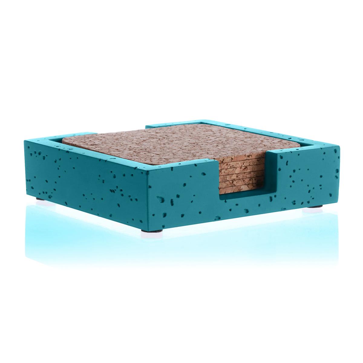 Pojemnik na podkładki Loft Dark Turquoise Poli nr. 1