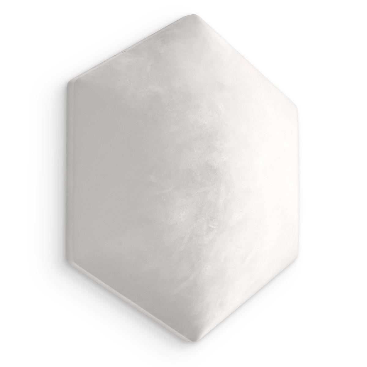 Panele tapicerowane 26x30 na ścianę hexagon kremowy
