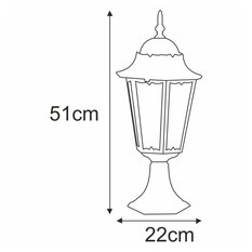 Lampa ogrodowa stojąca K-5006S / LOZANA 22x51x16 cm do ogrodu czarny/złoty - Miniaturka zdjęcia nr 5