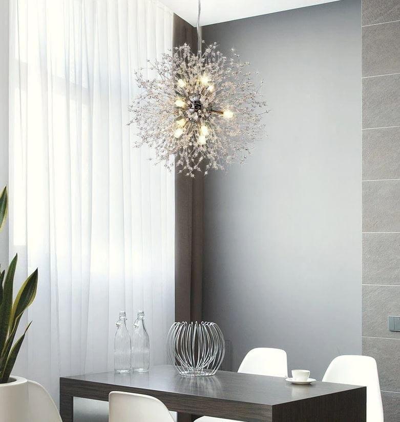 Lampa Glamour 160 cm do salony sypialni wisząca żyrandol deluxe silver srebrny  nr. 7