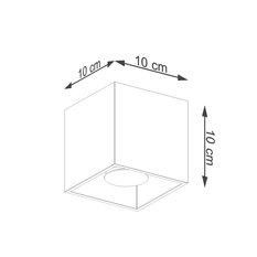 Plafon QUAD 10x10x10cm do sypialni salonu złoty - Miniaturka zdjęcia nr 5