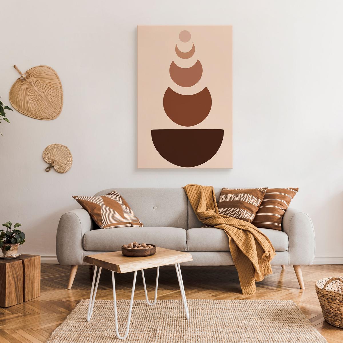 Obraz Na Płótnie Abstrakcja Księżyce Styl Boho Minimalizm 80x120cm nr. 3