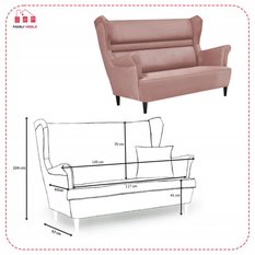 Zestaw wypoczynkowy sofa + 2 fotele Family Meble - Miniaturka zdjęcia nr 5