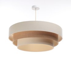 Lampa wisząca TRINITI BOHO beżowa lniano jutowa do salonu sypialni biura - Miniaturka zdjęcia nr 1