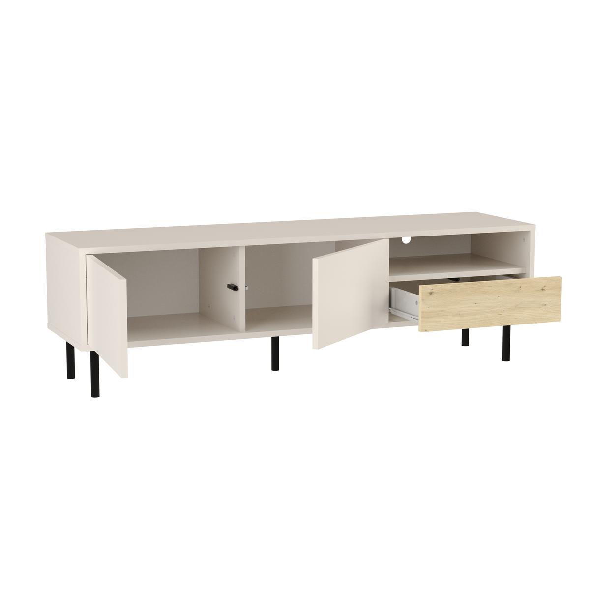 Szafka RTV LOLA 110x60x40 cm ze schowkiem do salonu dąb artisan kaszmir nr. 3