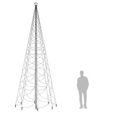 Choinka sztuczna 5m z metalowym słupkiem 1400 zimnych białych LED do salonu lub ogrodu - Miniaturka zdjęcia nr 10