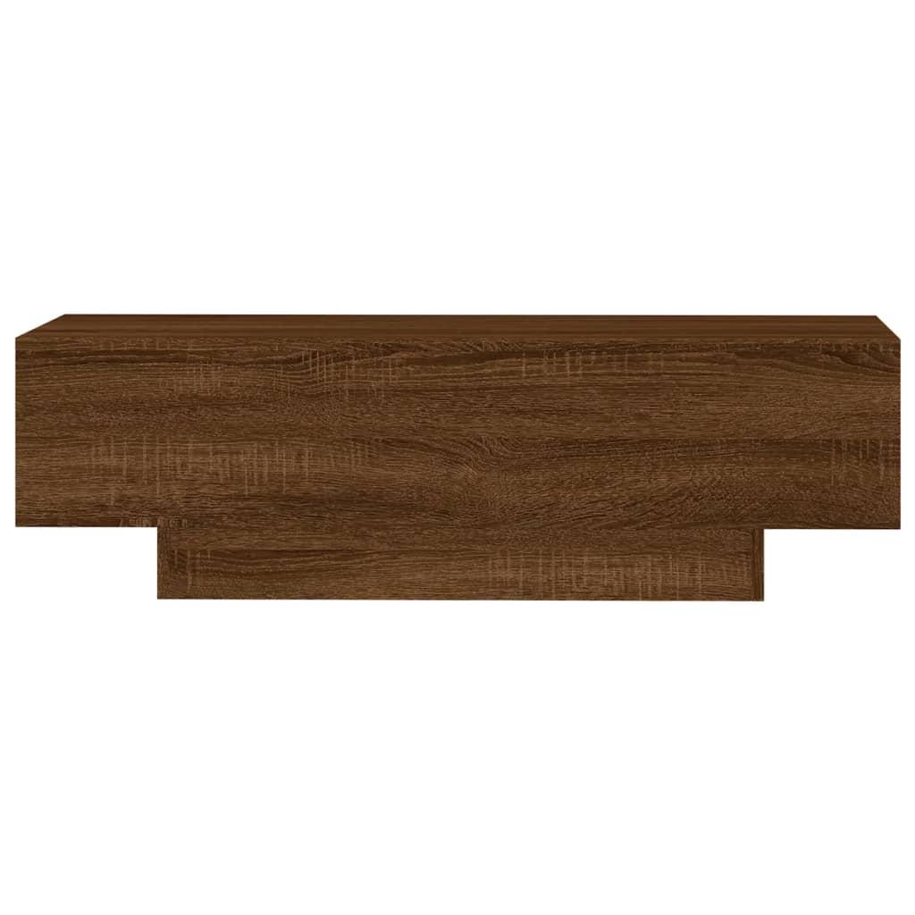 Stolik kawowy 100x49,5x31 cm brązowy dąb elegancki do salonu nr. 1