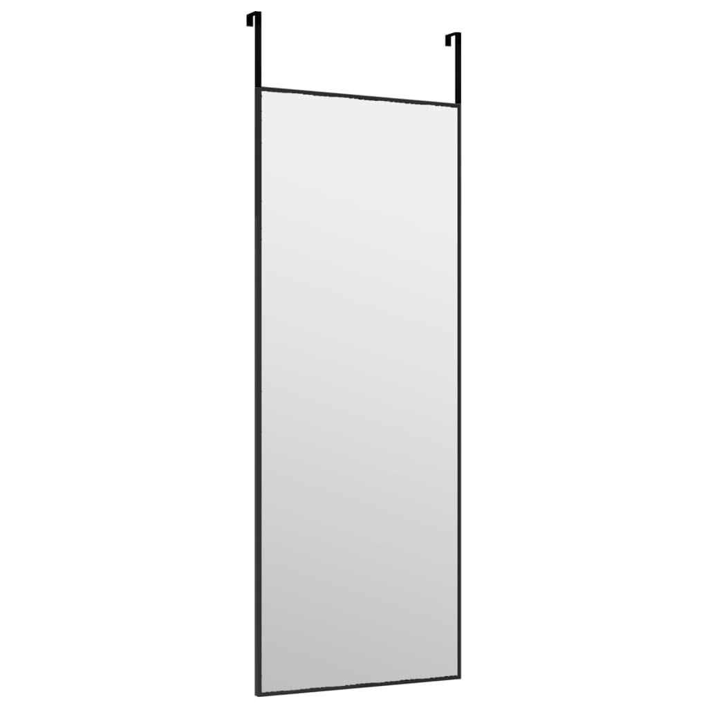 Lustro 30x80 cm do sypialni łazienki na drzwi szkło i aluminium czarne nr. 3