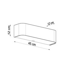 Kinkiet LOKKO czarny 12x12x45cm nowoczesna lampa E27 do salonu - Miniaturka zdjęcia nr 4