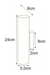 Kinkiet K-4439 DOPIK 5.5x24x8 cm do salonu lub pokoju czarny - Miniaturka zdjęcia nr 3