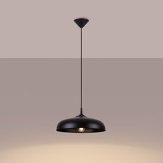 Lampa wisząca GINA czarna 74x38x38cm nowoczesna E27 do salonu - Miniaturka zdjęcia nr 3