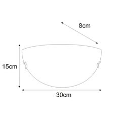 Półplafon K-4531 SAMBRA 30x15x8 cm do łazienki chrom/biały - Miniaturka zdjęcia nr 2