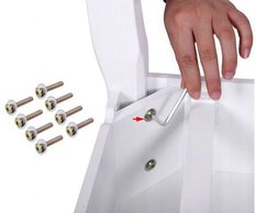 Toaletka kosmetyczna z lustrem biała TL01 + taboret kwiaty - Miniaturka zdjęcia nr 5