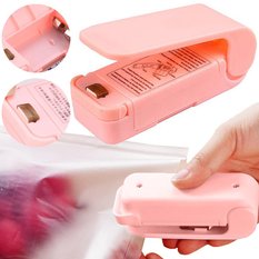 Elektryczna mini zgrzewarka do folii bezprzewodowa Heckermann® LX001 - Różowa