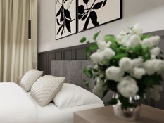 Łóżko tapicerowane do sypialni 180x200x120 cm podwójne z pojemnikiem modne grafitowe  - Miniaturka zdjęcia nr 7