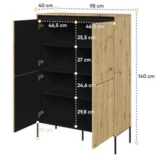 Komod Trend 98 cm do salonu sypialni przedpokoju dąb - Miniaturka zdjęcia nr 4