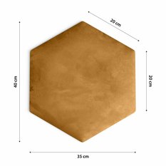 Panele tapicerowane  35x40 cm na ścianę hexagon żółty - Miniaturka zdjęcia nr 7