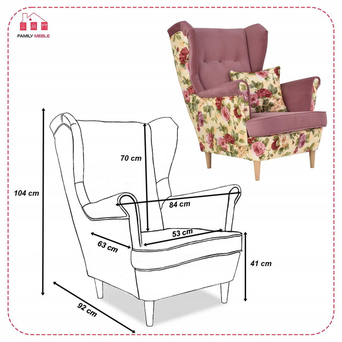 Fotel uszak Ari Print Duo Family Meble nr. 5