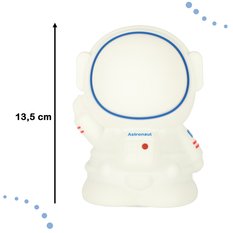 Lampka nocna dla dzieci silikonowa 8 LED USB biała astronauta - Miniaturka zdjęcia nr 2