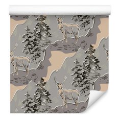 Tapeta – abstrakcyjne, Piękne jelenie w górach 