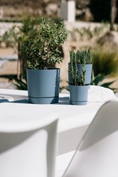 Doniczka okrągła Tubo DPOP150 z podstawką 1,8l - Miniaturka zdjęcia nr 2