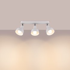 Plafon ELBA 3 biały 18.5x24x59cm E27 nowoczesna lampa do salonu - Miniaturka zdjęcia nr 3