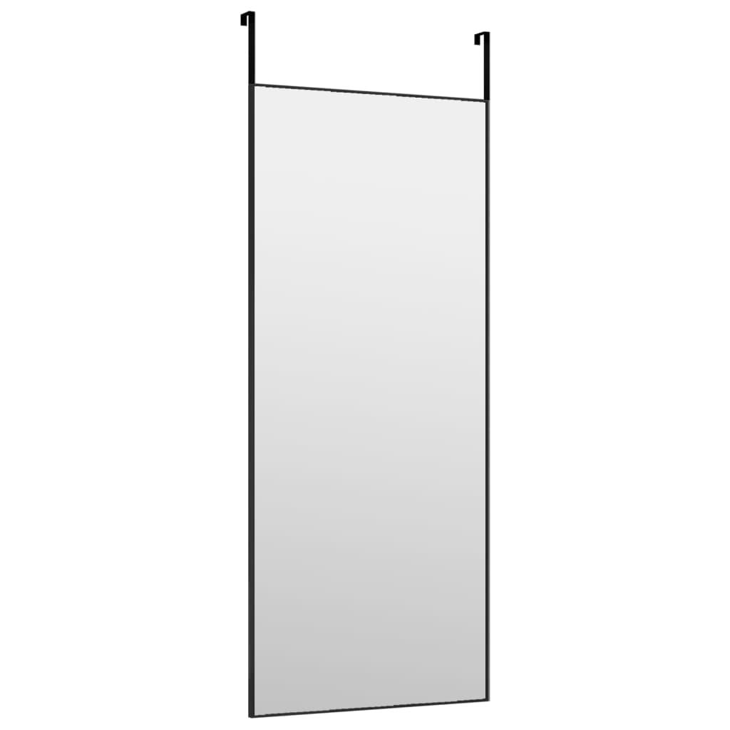 Lustro 40x100 cm do sypialni łazienki na drzwi szkło i aluminium czarne nr. 3