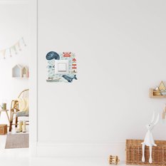 Naklejka Pod Kontakt Wieloryby Rybki Chmurki 20x20 Rozgwiazdy Muszelki Dla Dzieci - Miniaturka zdjęcia nr 6