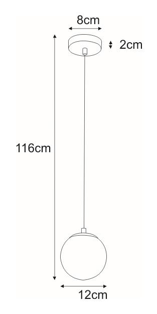 Lampa wisząca K-8034A-1 LAYLA 12x116x12 cm do salonu lub pokoju chrom nr. 6