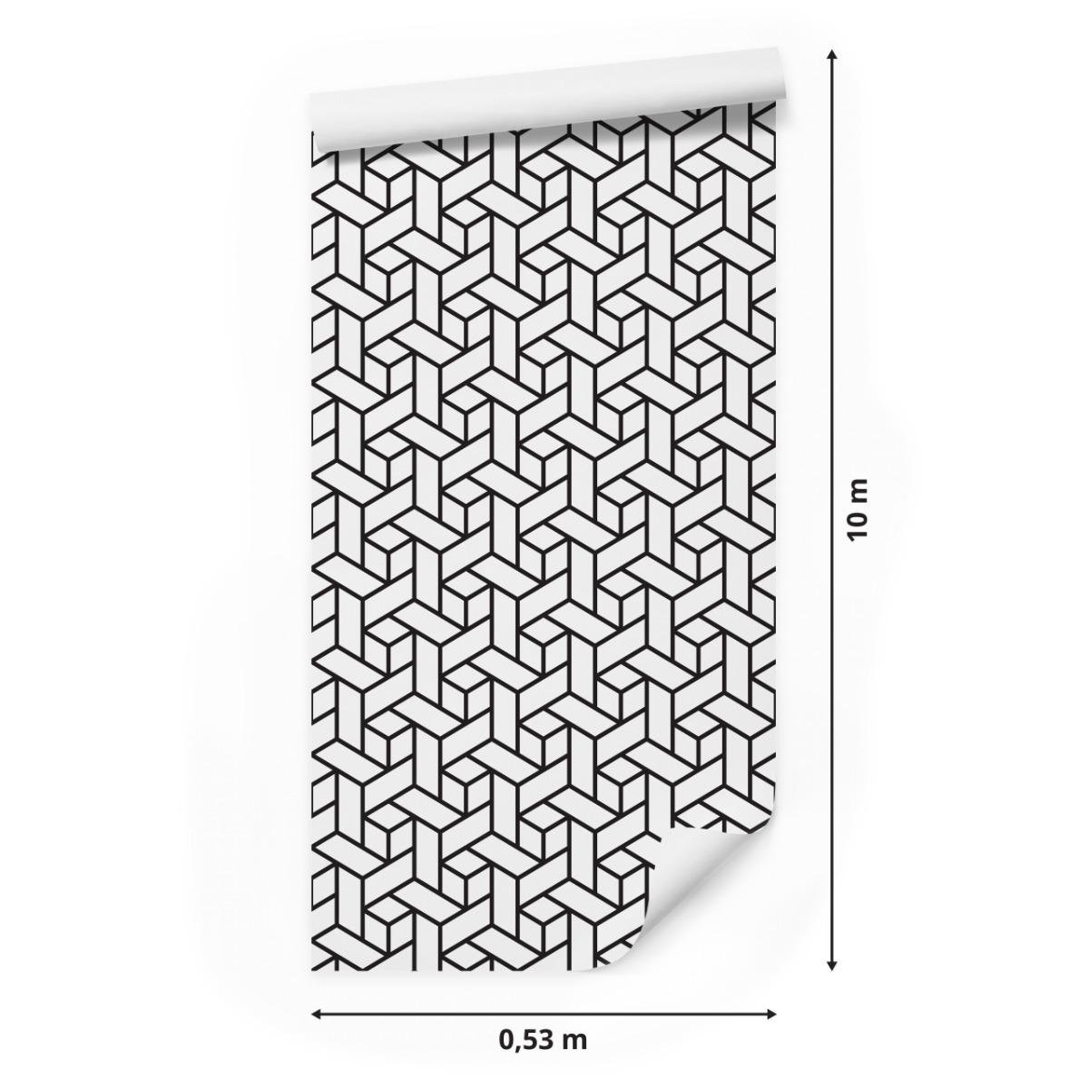 Tapeta Do Salonu ABSTRAKCJA Wzór Geometryczny 3D 53x1000  nr. 2