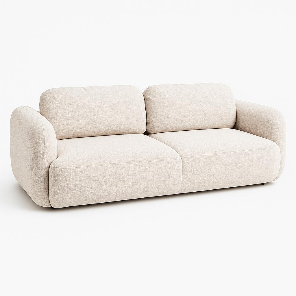 Kanapa rozkładana ITALY 253x110x71 cm sofa z funkcją spania tkanina Aragon beżowa