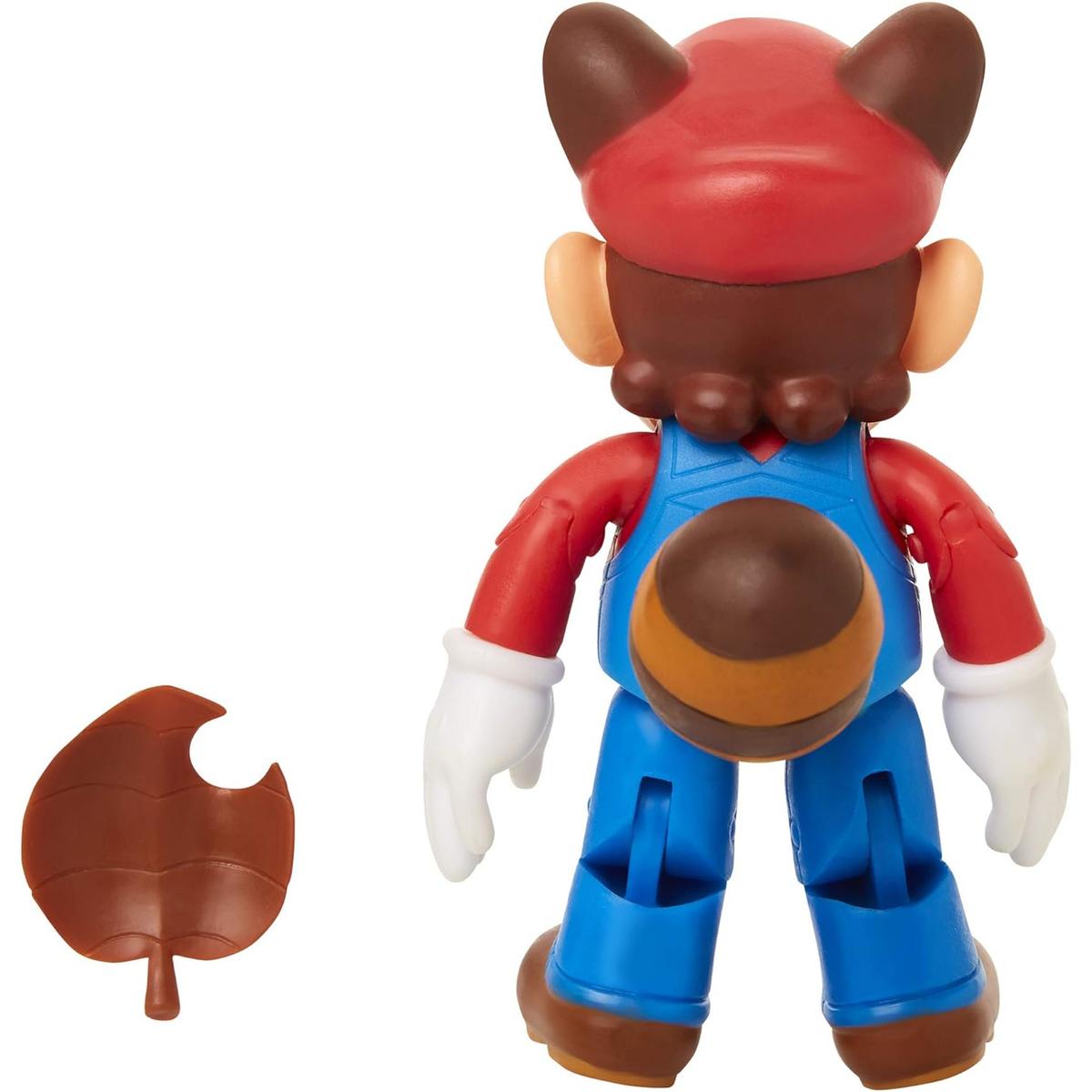 SUPER MARIO oryginalna ruchoma figurka Raccoon Mario + Super Leaf zabawka dla dzieci 10 cm nr. 5