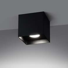 Plafon HATI 10x10x10 cm nowoczesna lampa sufitowa loft czarny kwadrat GU10 - Miniaturka zdjęcia nr 3