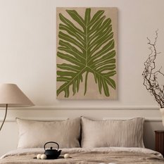 Obraz Do Salonu Geometryczny Liść Abstrakcja Styl Boho 80x120cm - Miniaturka zdjęcia nr 5