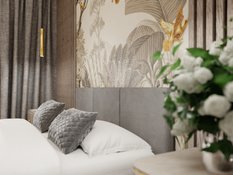 Łóżko tapicerowane do sypialni 180x200x100 cm podwójne z pojemnikiem modne szare - Miniaturka zdjęcia nr 6
