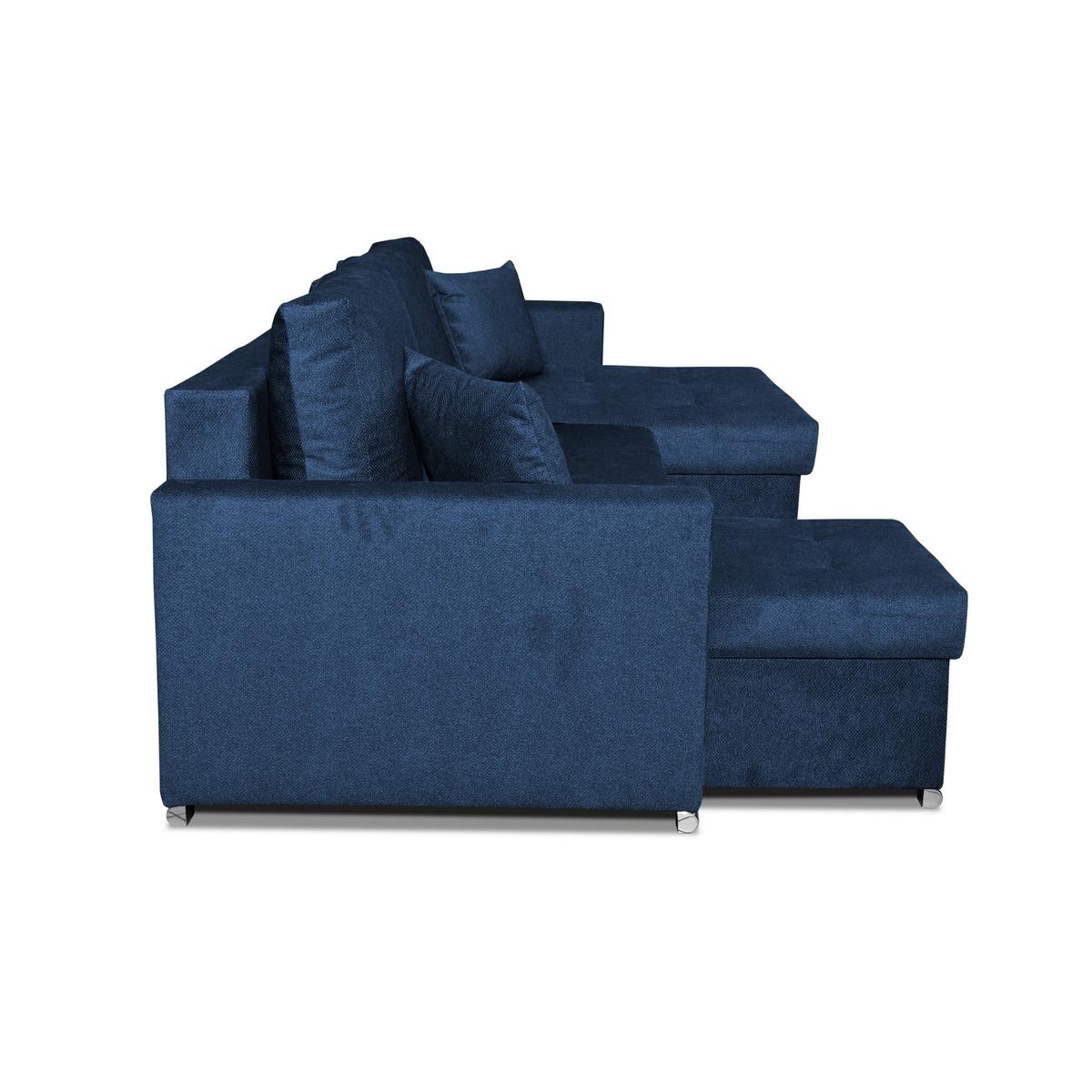 Narożnik Bella BIG 298x74x140 cm kształt U z funkcją spania i przechowywania Angel granatowy nr. 3