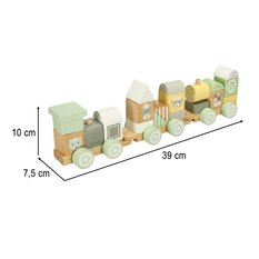 Lulilo Pociąg kolejka drewniana pastelowy - Miniaturka zdjęcia nr 5