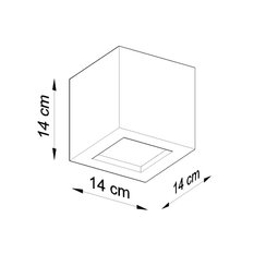 Kinkiet ceramiczny LEO 14x14x14cm E27 biały nowoczesny do salonu - Miniaturka zdjęcia nr 5