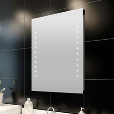 Lustro 60x80 cm ścienne do sypialni łazienki z LED szklane  - Miniaturka zdjęcia nr 2