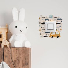 Naklejka Pod Włącznik Dla Dzieci Auta Samochody 20x20 Styl Skandynawski Drzewa - Miniaturka zdjęcia nr 4