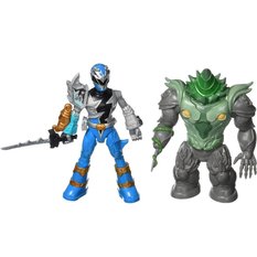 Figurka power rangers dino fury battle attackers blue niebieski ranger vs shockhorn dla dziecka - Miniaturka zdjęcia nr 2