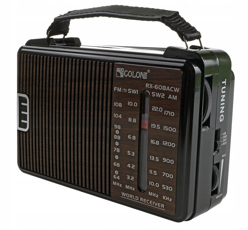 Radio przenośne  16 x 11 x 5,7 cm FM AM  brązowe nr. 4