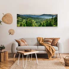 Obraz Panoramiczny Do Salonu LAS Góry Krajobraz Efekt 3D Natura 145x45cm - Miniaturka zdjęcia nr 12