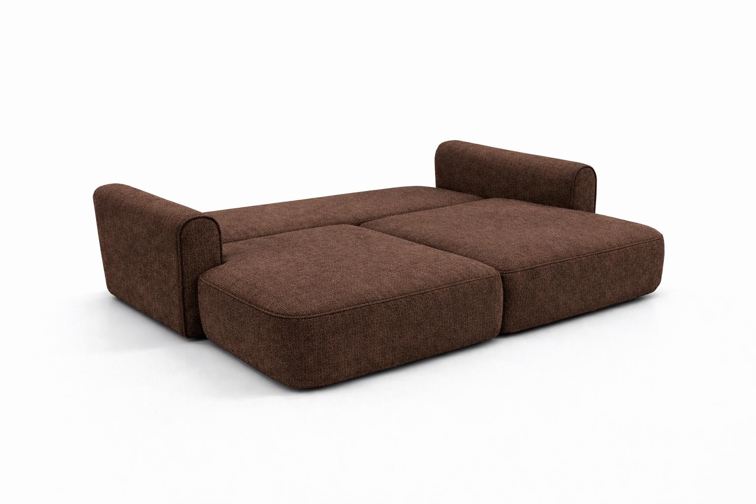 Kanapa z funkcją spania ITALY 250x100x82 cm FLOW 01 trzyosobowa sofa rozkładana tkanina brązowa nr. 5
