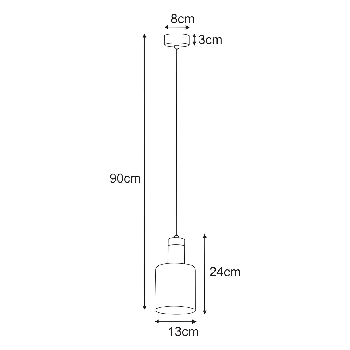 Lampa wisząca K-5250 BRUS 13x90x13 cm do salonu lub pokoju czarny/grafitowy nr. 6